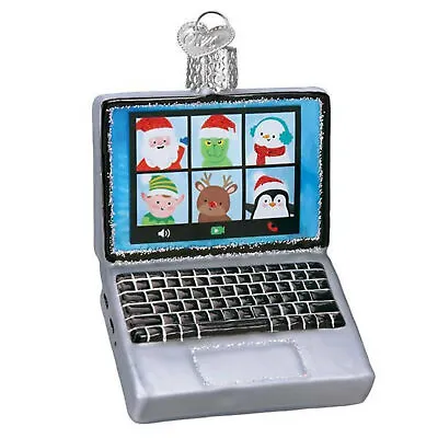 Old World Christmas Virtual Friends Glass Ornament Computer 32523 • $43.99
