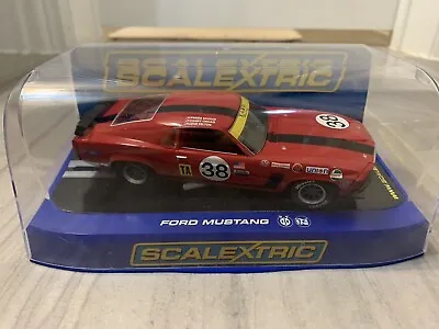 ScaleXtric Red Ford Mustang Trans-Am Boss 302 1:32 Slot Car / C3107 Preowned Car • $57.49