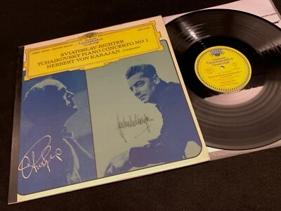 $45 • Buy Richter/Karajan/VSO/Tchaikovsky Piano Concerto '62 DGG Blue Tulips LPM 18822 M-