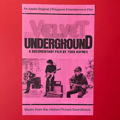 VELVET UNDERGROUND 11” X 17” 2-sided Record Store Promo Poster LOU REED NIKO • $10