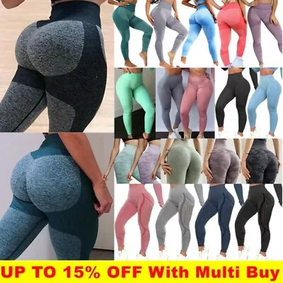 £6.64 • Buy Women Anti Cellulite Leggings Push Up Pants Yoga Fitness Bum Butt Lift Tik-Tok