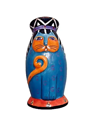 Laurel Burch Small Ceramic Cat Vase 4  X 2  By Ganz W Magnet Fridge File Cabinet • $17.50