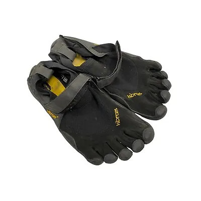 Vibram Fivefingers Barefoot Shoes Men Size 10 Black Outdoor Water Athletic EU 43 • $55