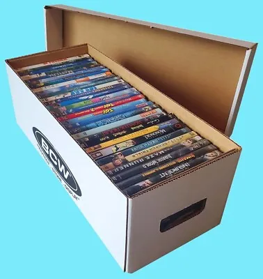 1 BCW CARDBOARD MEDIA STORAGE BOX With LID Stackable Dvd Video Game Manga Cd • $12.49