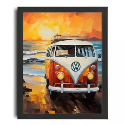 WV Camper Van Wall Art Print Sunset Picture Camper Print Campervan Life Artwork • £12.99