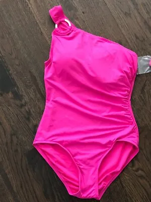 Sassy Michael Kors 1 Shoulder Malliot Swimsuit Size 8  14 • $74.99