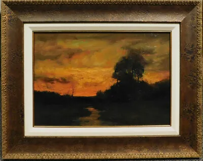 Dennis Sheehan  Last Light Original Oil On Canvas  Landscape Custom Framed • $3800