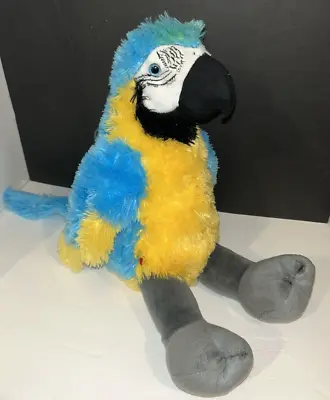 Build A Bear Zoo Zoorific BABW 12  Seated Parrot Macaw Plush Toy Stuffed Animal • $15