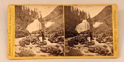 Yellowstone National Park W.I. Marshall Stereoview Photo Gardiner River Tent 84 • $75