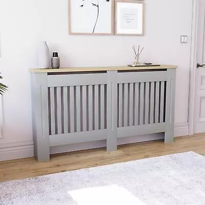 White Radiator Cover MDF Small Large Modern Wood Slat Grill Cabinet Furniture • £44.99