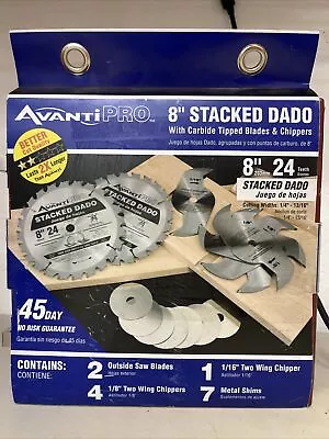 Avanti Pro 8 In Stacked Dado Saw Blade Set 24 Teeth Carbide Tipped P0824DADO • $69.99