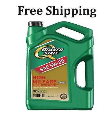 Quaker State Full Synthetic Dexos High Mileage 5W-30 Motor Oil 5 Quart • $28.99