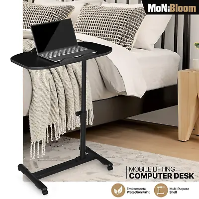 Rolling Laptop Desk Swivel Sofa Bed Food Tray Adjustable Height Table Stand Home • $41.99