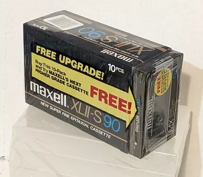 MAXELL XLII-S 90 (x10) + MX-90 IV (x1) Blank Audio Cassettes VERY RARE PROMO NOS • $245