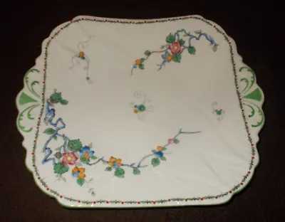 £50 • Buy Shelley 2322 Retro / Vintage Square Cake Plate Approx 21 Cm In Diameter