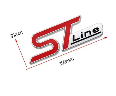 NEW Red ST Line Tailgate Boot Badge For Ford Focus Fiesta Puma Kuga EcoSport Car • $16.95