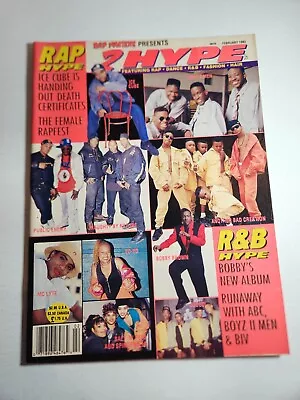 MEGA Rare 2 HYPE Rap Magazine Feb 1992 Vintage Hip Hop Rap Masters Ice Cube • $100