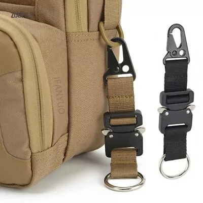 Tactical Key Ring Holder Nylon Gear Keeper Pouch For Molle Bags Webbing Attachm • $10.43