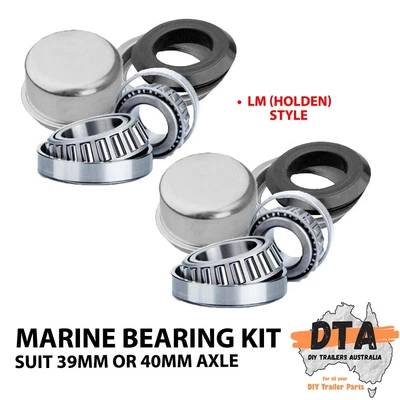 $28 • Buy 2x Marine / Boat Trailer LM Wheel Bearing Kits With CUPS Suits Holden Axles