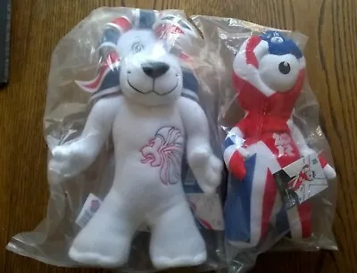 Pride The Lion & Wenlock London Olympics Team GB Mascots New In Bags • £15.99