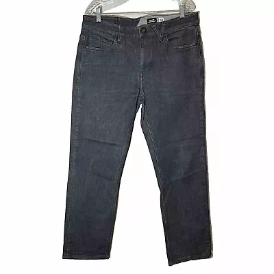 Volcom Mens Jeans Grey Solver Modern Straight Size 34x30 • $19.90