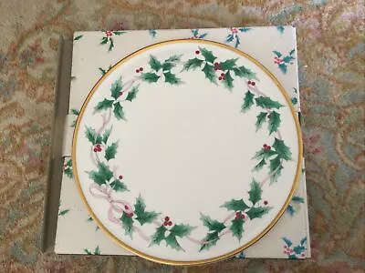 Mikasa Ribbon Holly * CAKE SERVING PLATE * Christmas 11 3/4  VGC • $19.99