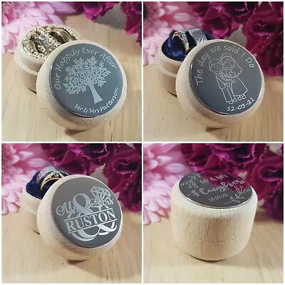 Personalised Wedding Ring Box Ring Bearer Pillow Page Boy Engagement Ring • £13.50
