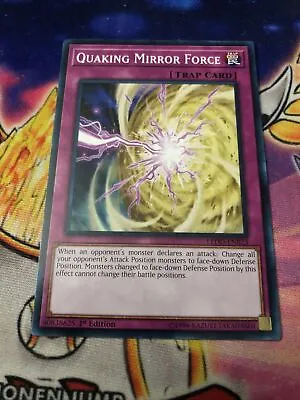 YuGiOh - Quaking Mirror Force - LEDD-ENB23 1st Edition - Common - NM • $3.49