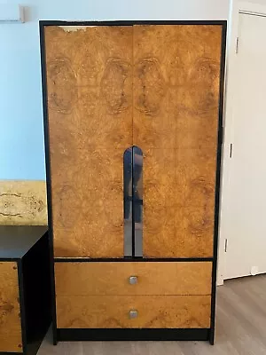 Vintage 1970's Milo Baughman Style Burl Wood Armoire • $1500