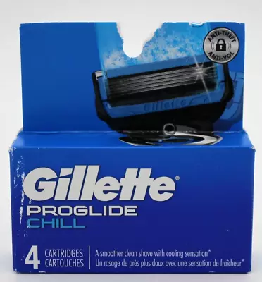 Gillette ProGlide Chill Razor Refills For Men 4 Blade Refills - Brand New • $20.15