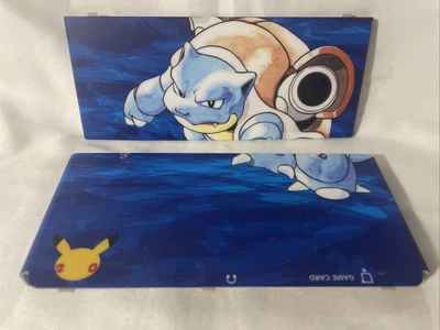 $148.99 • Buy New Nintendo 3DS Pokemon 20th Anniversary Blastoise Cover Plates Only !