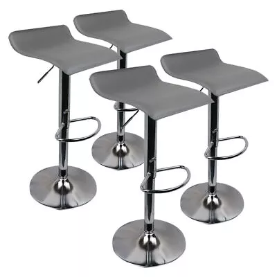 Bar Stools Set Of 4 Barstool Adjustable Swivel PU Leather Dinning Counter Chairs • $97.46