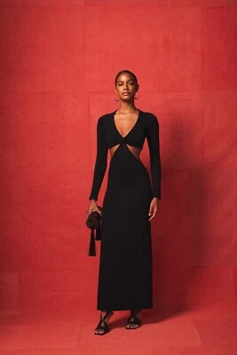 $150 • Buy Cult Gaia Jana Knit Dress Black Size M Rrp $830
