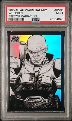 2022 WRECKER Topps Star Wars Galaxy BATCH SKETCH VARIATION REFRACTOR #BV91 PSA 9 • $34.99