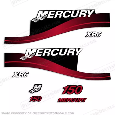 Fits Mercury 150hp XR6 Series Outboard Decal Kit 1999-2004 - RED • $76.51