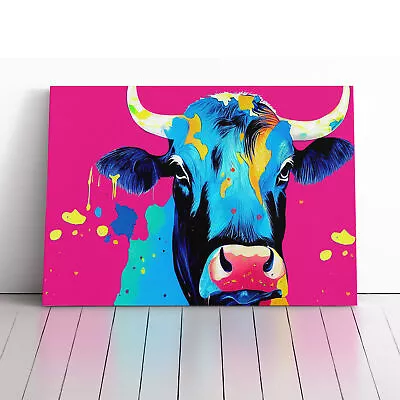 Cow Splash Vol.2 Abstract Canvas Wall Art Print Framed Picture Decor Living Room • £24.95