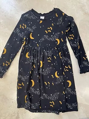 Hanna  Anderson Girls Navy Soft Knit Halloween Dress Size 6 • $20