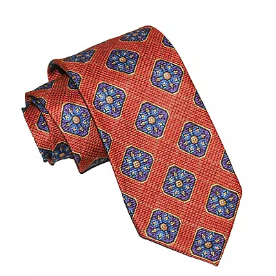 Robert Talbott SEVENFOLD Handmade Men's Tie Orange Purple Blue Seven Fold • $69.95