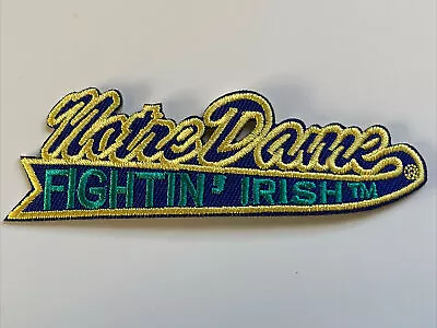 Notre Dame Fighting Irish Vintage Embroidered Iron On Patch 4” X 1.25” • $6.79