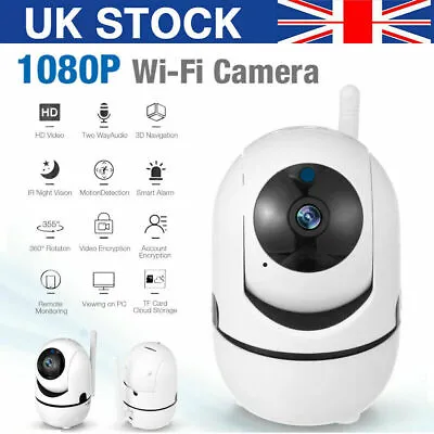 View Details 1080P CCTV WiFi IP Camera Baby Monitor Clever Dog Night Vision CAM Home Security • 15.10£