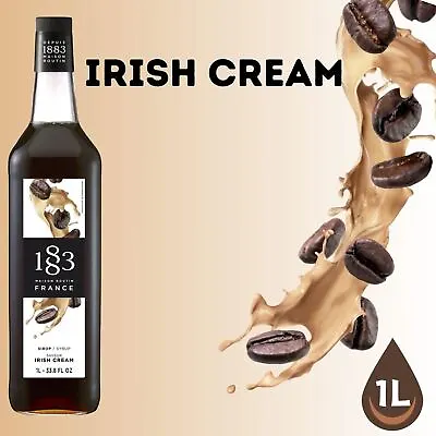 1883 Maison Routin Premium Irish Cream 1L Syrup Home Cocktail Making • £12.99