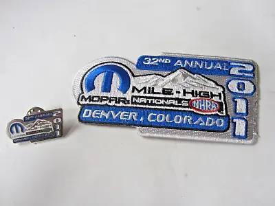 NHRA 11 32nd Annual Mopar Parts Nationals Denver Drag Racing Event Patch & Pin • $15.25
