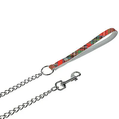 Pet Cat 2.5mm Medium Chain Lead W/Leather Handle Strong Long Sizes UK Made • £7.99