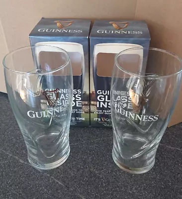 £13.99 • Buy Guinness 440ml Beer Glass X 2 Standard Size Can Full To The Brim Fastsafepacking