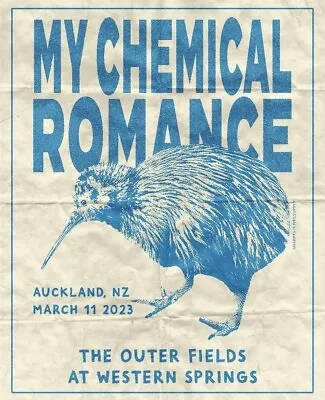 My Chemical Romance Poster/print 2023 Auckland Nz Tour Western Springs Gig Flier • $15