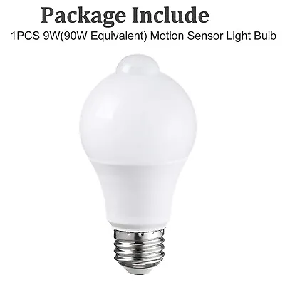 LED Motion Sensor Light Bulb 50/70/90/120/150W Equivalent Energy Saving Lamp US • $13.90