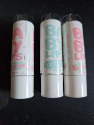 3 Tubes MAYBELLINE BABY LIPS DR RESCUE MEDICATED BALM 35 TOO COOL/CORAL 2015 • $15.95