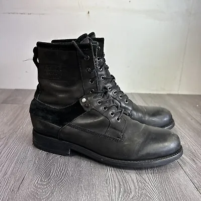 G-Star Raw Boots Men 13 Black Patton III Combat Cargo Military D5204 Biker Shoes • $71.90