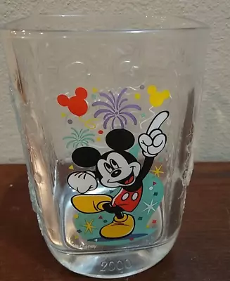 McDonalds 2000 Celabration Disney World Glass Tumbler  Cup  Mickey Mouse • $10