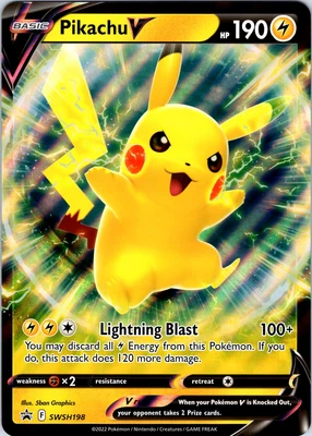 $2.60 • Buy Pokémon TCG | Pikachu V SWSH198 Jumbo | Black Star Promo